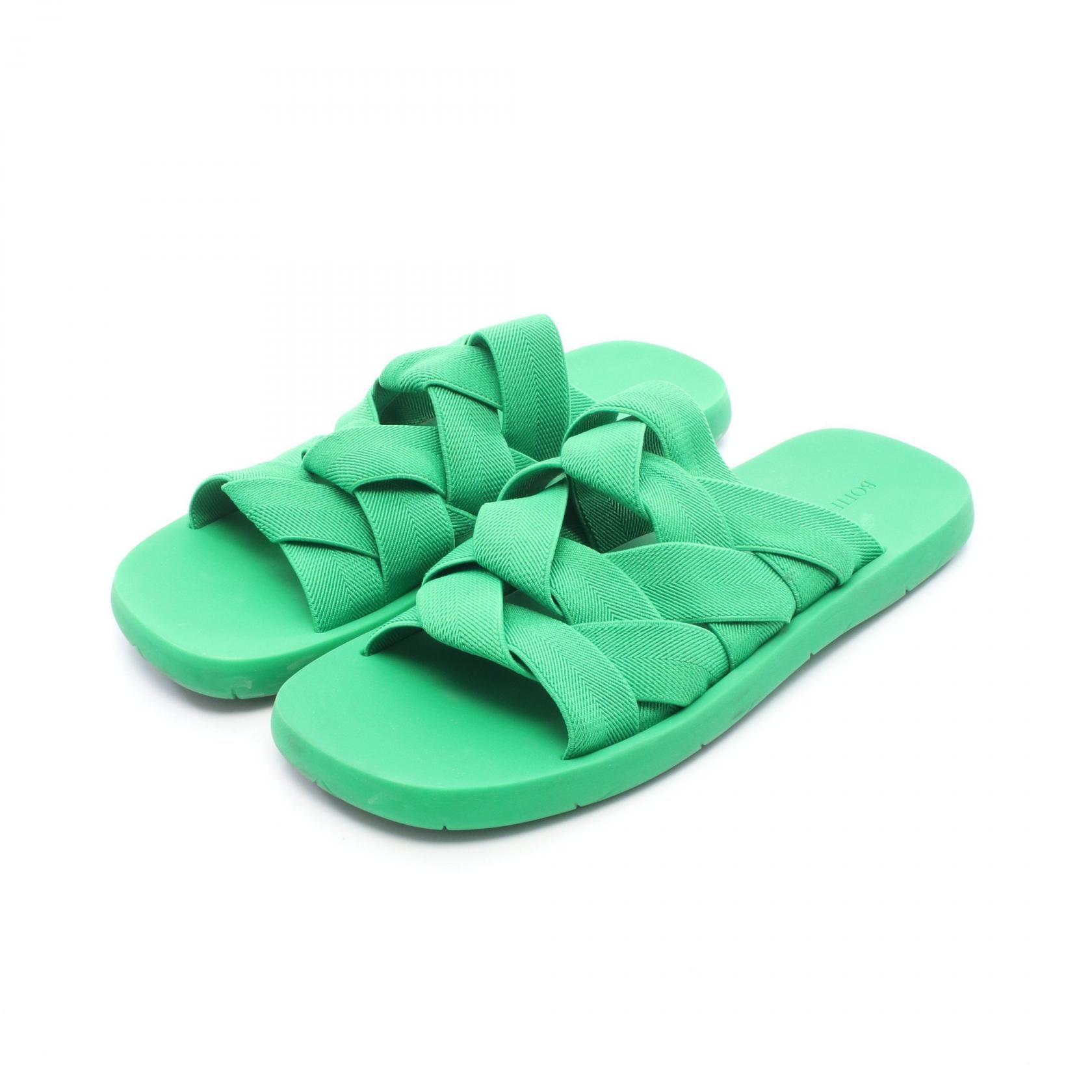 ボッテガヴェネタ BOTTEGA VENETA INTRECCIATO STARFISH サンダル 靴 ファブリック メンズ グリーン系 651402 【中古】