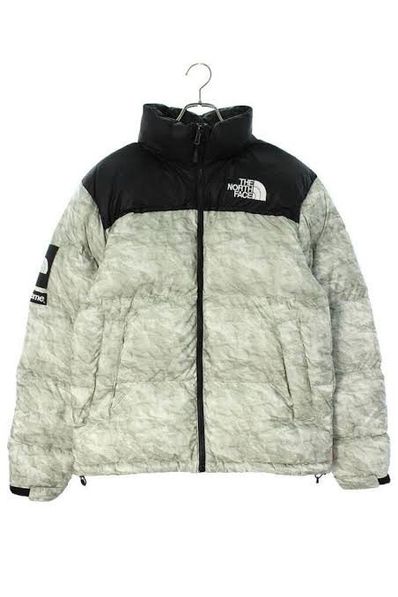 Supreme x The North Face Nuptse Jacket "White Paper Print"
