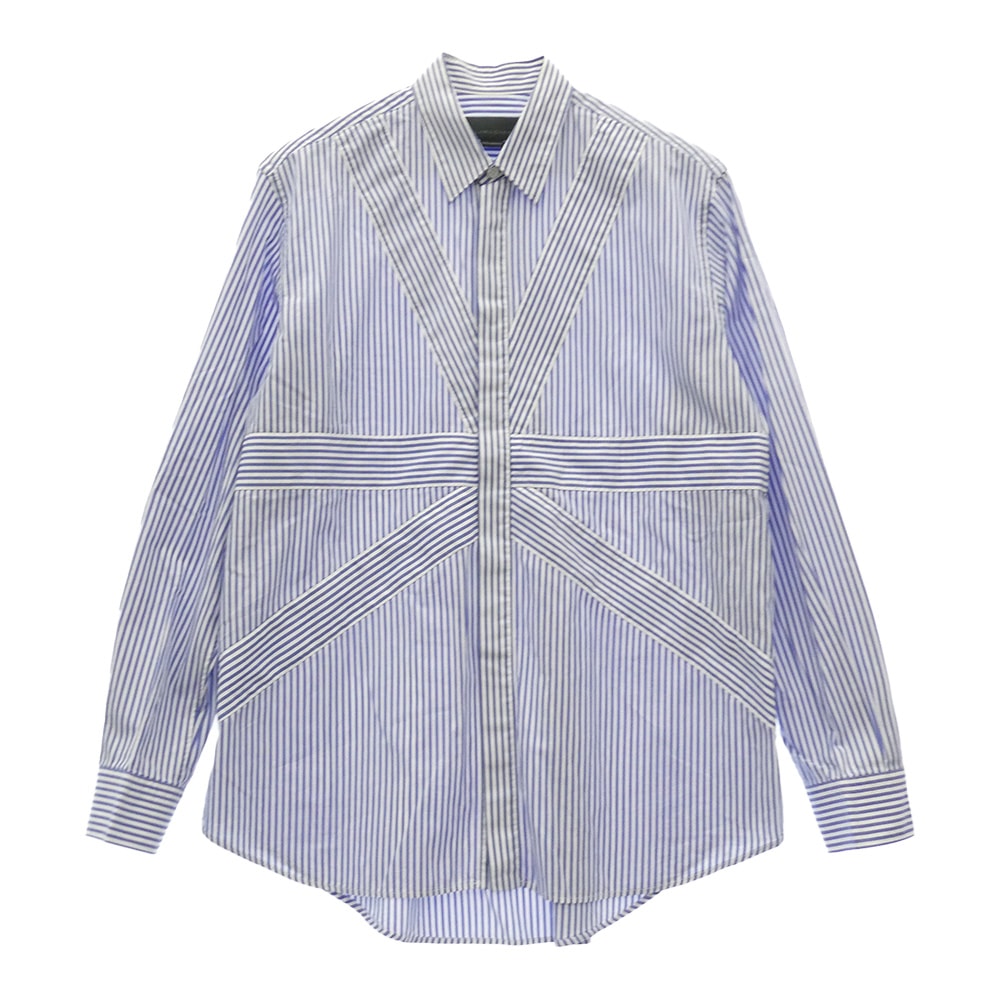 Stella McCartney ステラマッカートニー 長袖シャツ ユニオンジャック ストライプ 比翼 長袖シャツ ブルー系 39【中古】