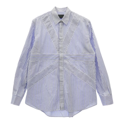 Stella McCartney ステラマッカートニー 長袖シャツ ユニオンジャック ストライプ 比翼 長袖シャツ ブルー系 39【中古】