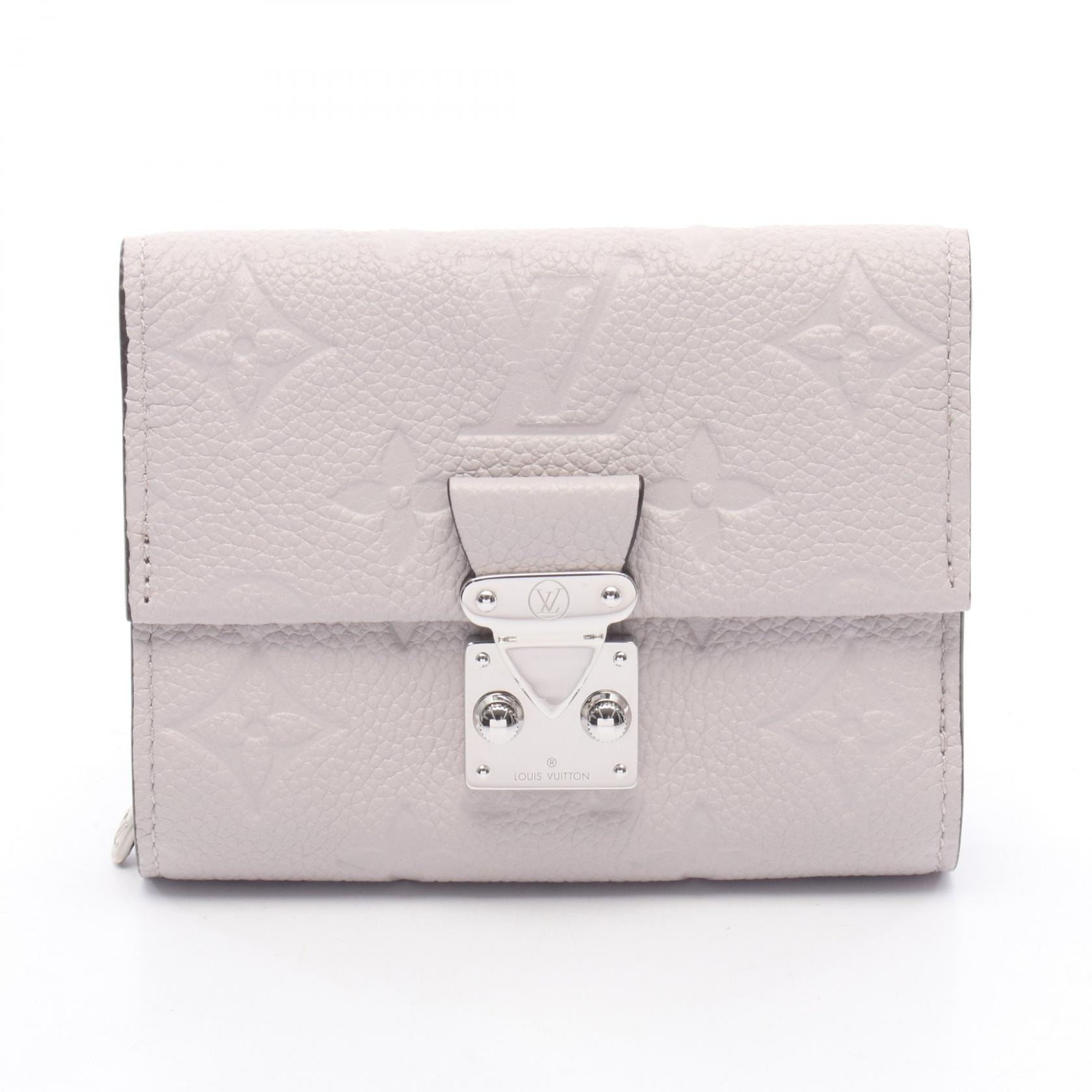 ルイ・ヴィトン LOUIS VUITTON ポルトフォイユ メティス コンパクト 三つ折り財布 財布 レザー モノグラム・アンプラント レディース グレー系 M13464 【中古】