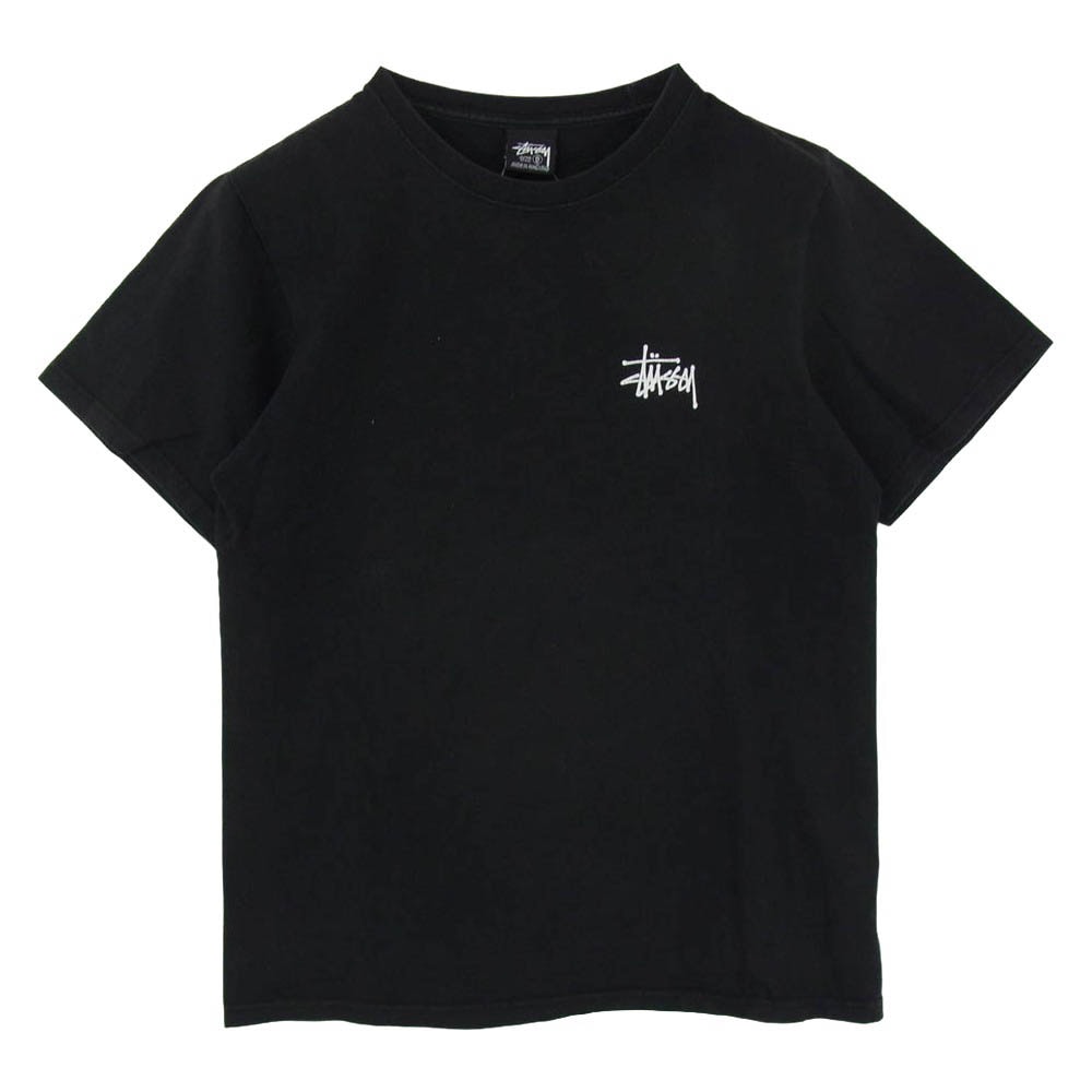 STUSSY ステューシー Sunset Tee サンセット ロゴ プリント Tシャツ 半袖 カットソー ブラック系 S【中古】