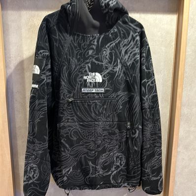 Supreme x The North Face Steep Tech Fleece Pullover "Black Dragon"