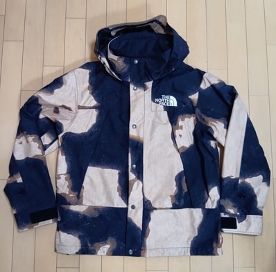 Supreme x The North Face Bleached Denim Print Mountain Jacket "Black"