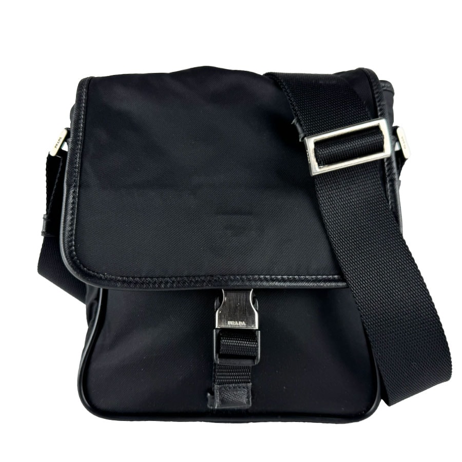 プラダ PRADA ショルダーバッグ ナイロン ブラック ユニセックス【中古】 z10832