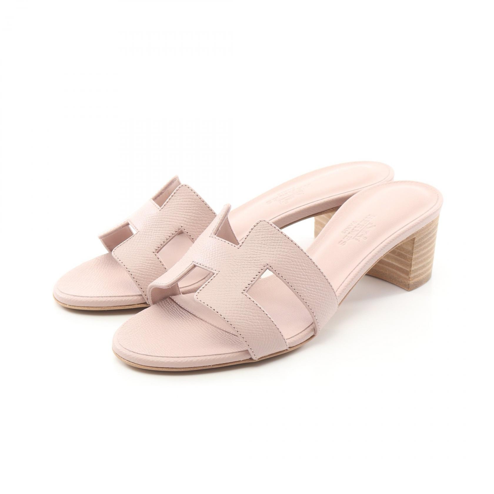 エルメス HERMES オアジス サンダル 靴 ヴォーエプソン ヴォーエプソン レディース ピンク系 【中古】