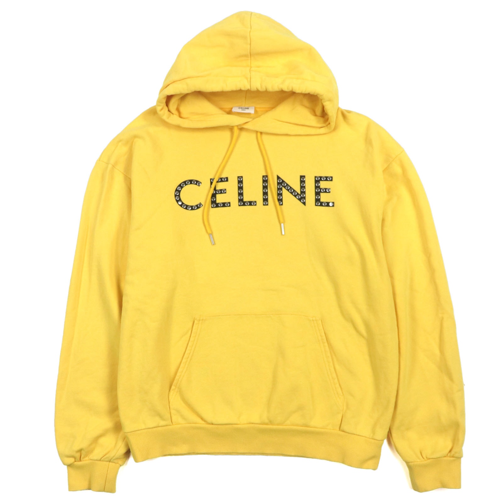 美品 セリーヌ パーカー イエロー メンズ M 2Y695670Q