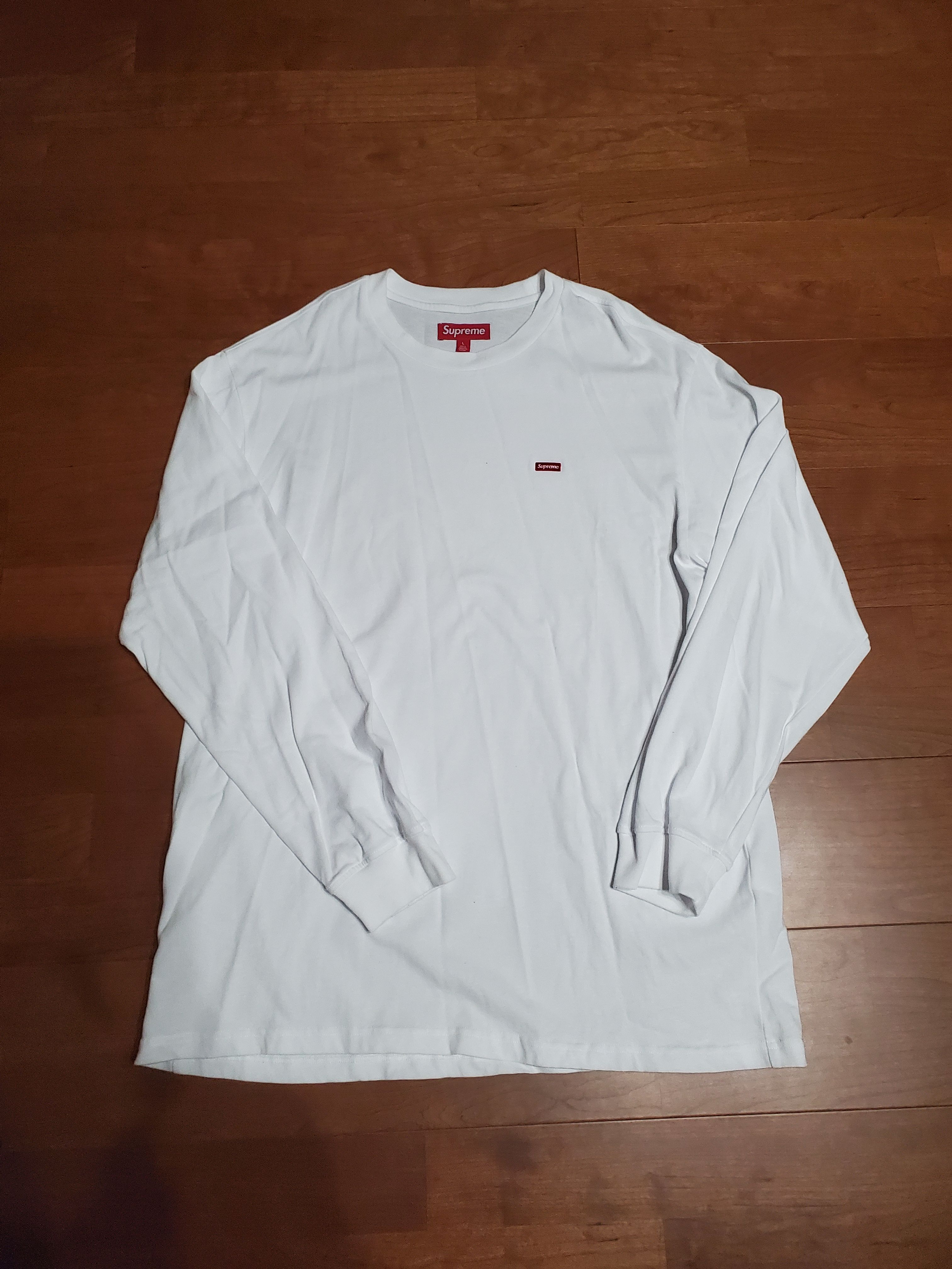 Supreme Small Box L/S Tee "White"(23FW)
