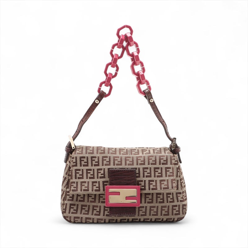 フェンディ FENDI ズッキーノ マンマ ミニ ハンドバッグ【中古】