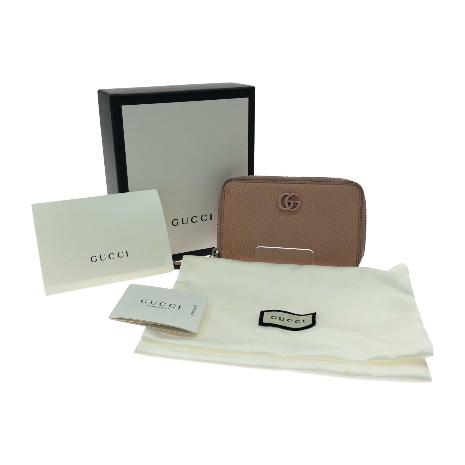 GUCCI グッチ レディース コインケース 小銭入れ ウンドファスナー コンパクトウォレット ダブルG ロゴ 644412 ピンク