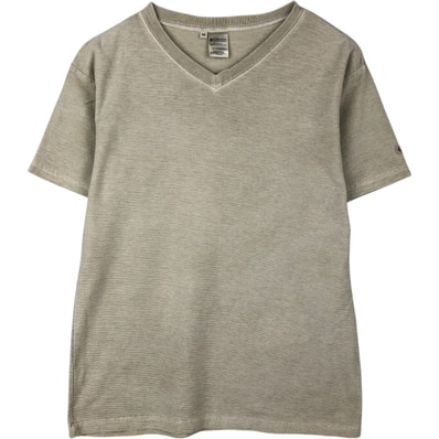 古着 コロンビア Columbia 半袖 VネックボーダーTシャツ USA製 メンズM相当/eaa647828