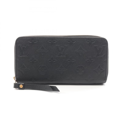 ルイ・ヴィトン LOUIS VUITTON ジッピーウォレット モノグラムアンプラント ノワール ラウンド長財布 財布 レザー レディース ブラック系 M61864 【中古】