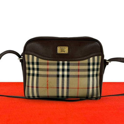 BURBERRY バーバリー ノバチェック シャドーホース 柄 キャンバス レザー ショルダーバッグ ブラウン
16662