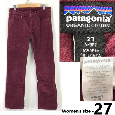 patagonia【パタゴニア】 コーデュロイパンツ【レディース27/股下76cm/ワインレッド/赤紫】ズボン/ボトムス/Pants/Trouser◆BJ069-g