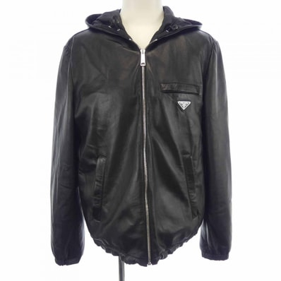 プラダ PRADA トライアングルロゴ UPW281 038 レザージャケット