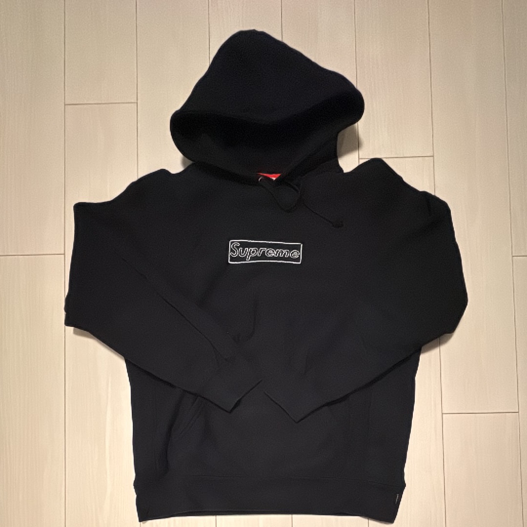 Supreme KAWS Chalk Logo Hooded Sweatshirt "Black"(2021)