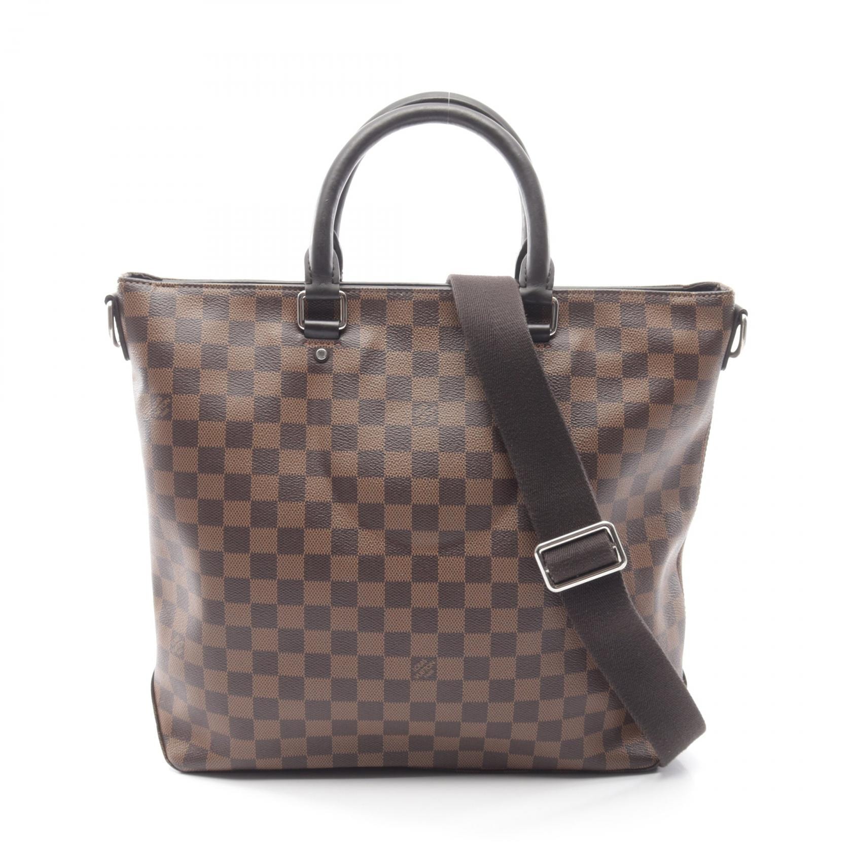 ルイ・ヴィトン LOUIS VUITTON ジェイク ダミエエベヌ 2WAY トートバッグ バッグ PVCコーティングキャンバス レザー メンズ ブラウン系 N41559 【中古】