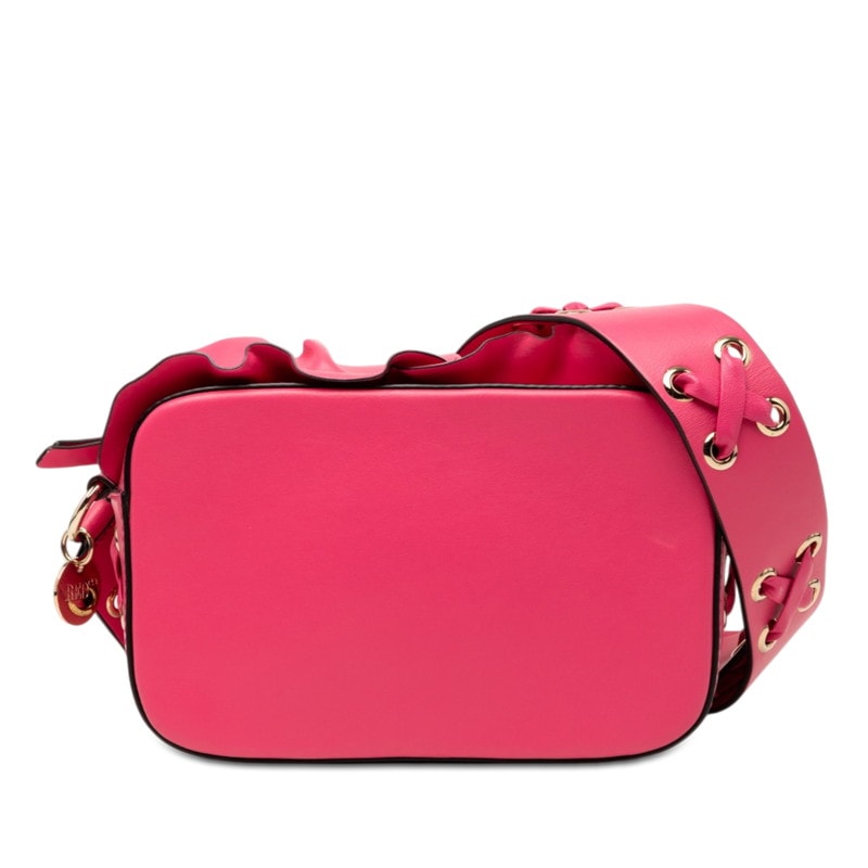 レッドヴァレンティノ 斜め掛け フリル ショルダーバッグ ピンク レザー レディース RED VALENTINO 【中古】