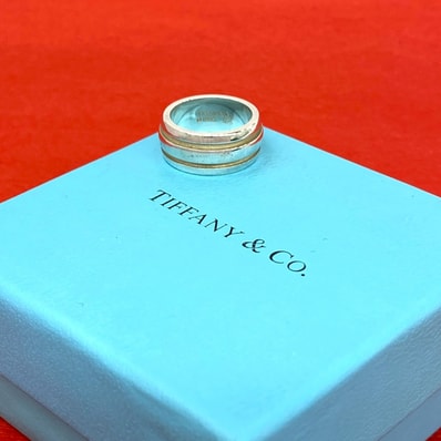 TIFFANY&Co. ティファニー グルーブド ダブルライン リング シルバー925 リング・指輪 10号 シルバー
42450