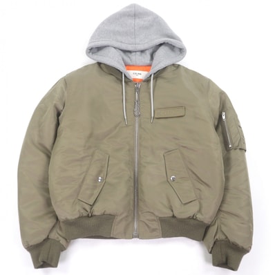 極美品 セリーヌ ボンバージャケット カーキ メンズ 48 RV004889O