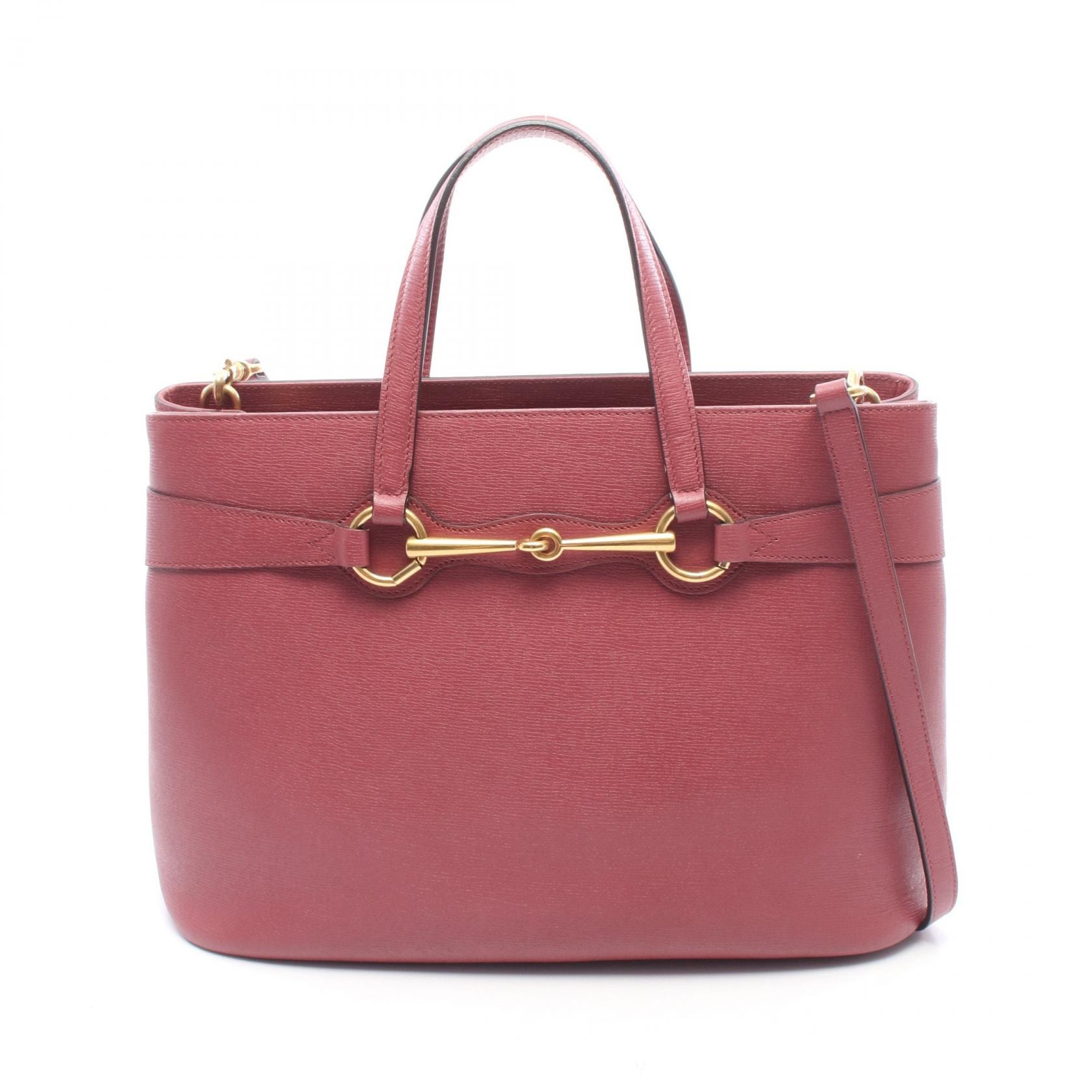 グッチ GUCCI ホースビット 2WAY トートバッグ バッグ レザー レディース ピンク系 319795 【中古】