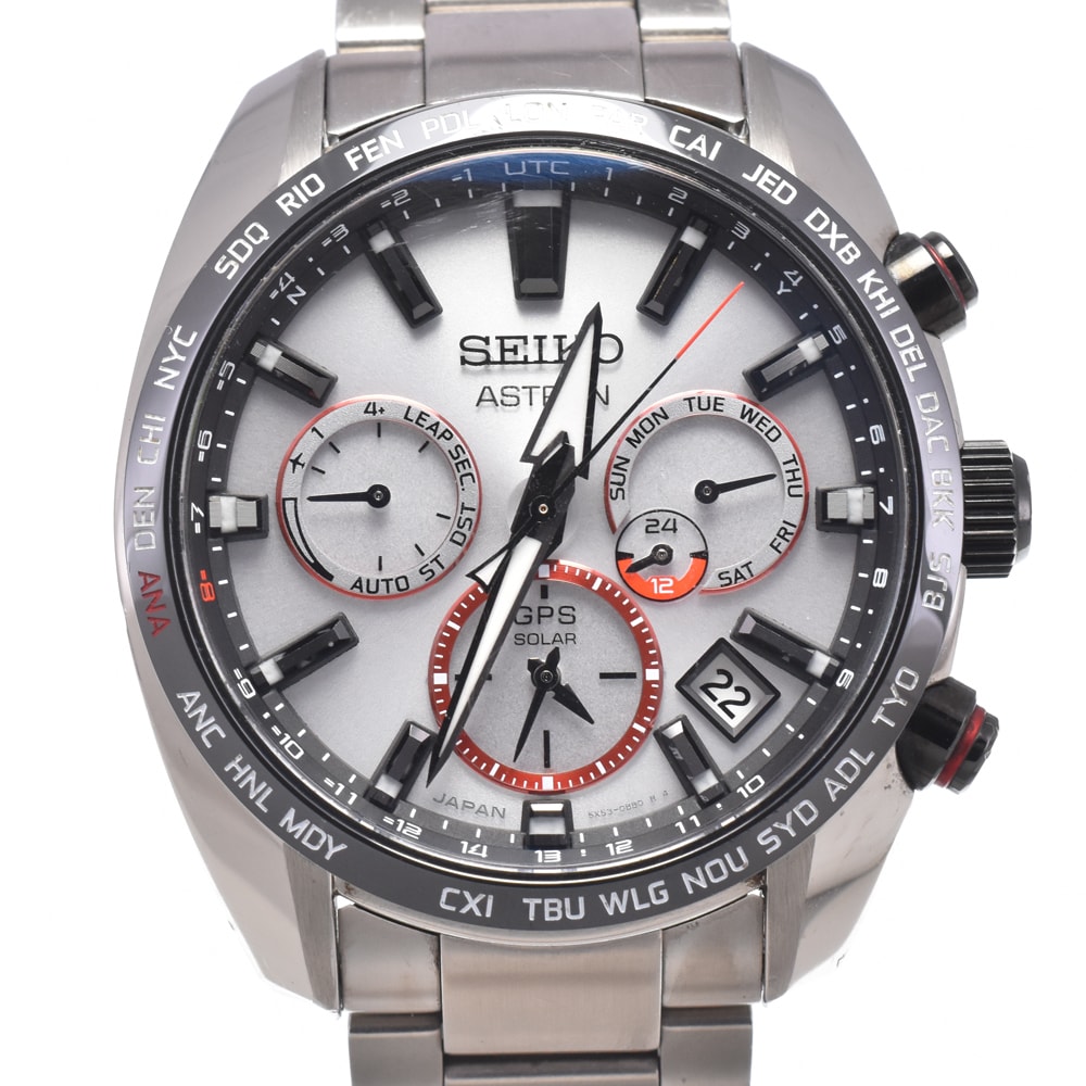 セイコー SEIKO SBXC081/5X53-0BE0 アストロン 大谷翔平2020年モデル シルバー ソーラー GPS衛星電波 メンズ 腕時計 N#151052
