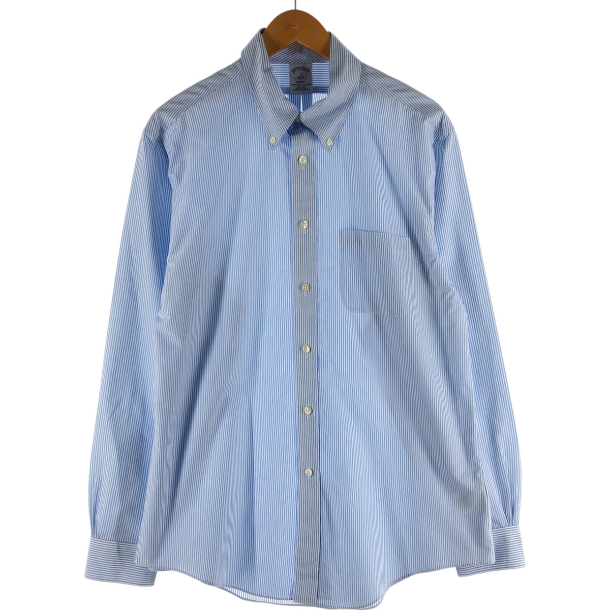 古着 ブルックスブラザーズ Brooks Brothers 1818 長袖 ボタンダウンストライプシャツ メンズL相当/eaa531017
