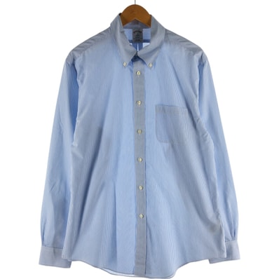古着 ブルックスブラザーズ Brooks Brothers 1818 長袖 ボタンダウンストライプシャツ メンズL相当/eaa531017