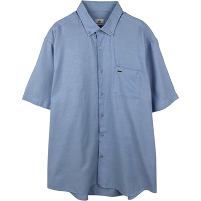 古着 ラコステ LACOSTE 半袖 ボタンダウンシャツ メンズXL相当/eaa665321