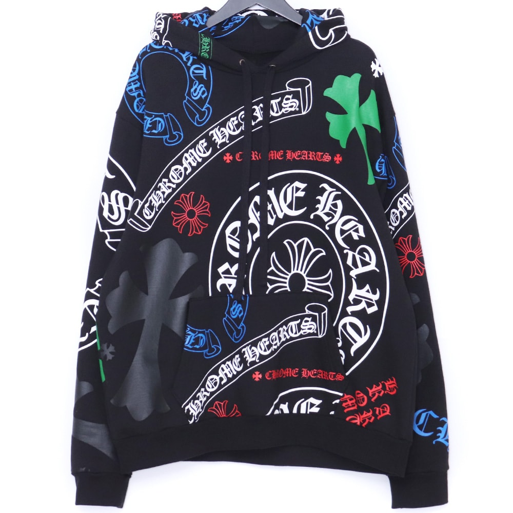 Chrome Hearts Stencil Pattern Print Hoodie Online Exclusive "Black/Multi Color"