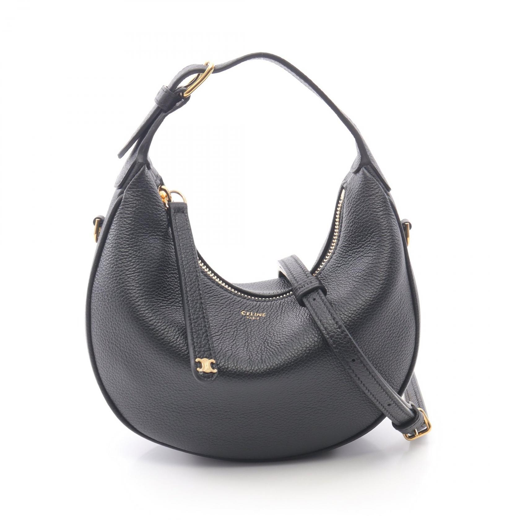 セリーヌ CELINE ティーン ルル トリオンフ ハンドバッグ バッグ レザー レディース ブラック系 120723ENY38NO 【新品】