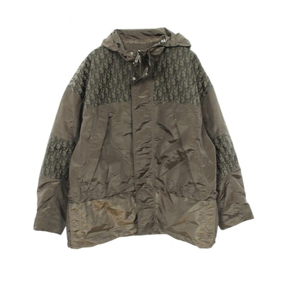 ディオール Dior オブリーク フード付き ナイロンジャケット 衣料品 アウター ナイロン メンズ カーキ系 【中古】