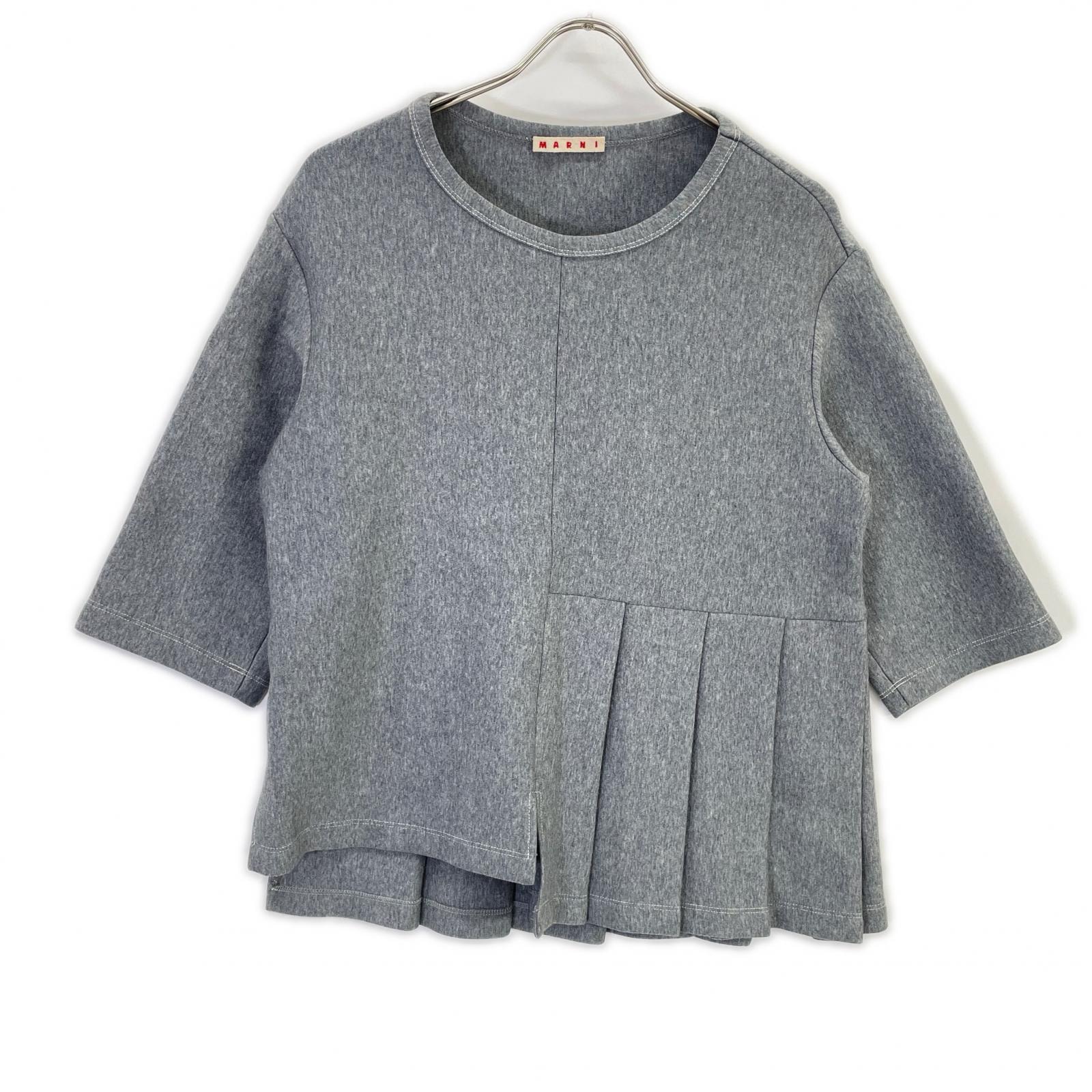 マルニ 【美品/国内正規】FLJE0062D0 アシメントリー ランダムプリーツ プルオーバー トップス 38