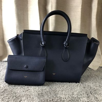 セリーヌ レザー ハンドバッグ タイ