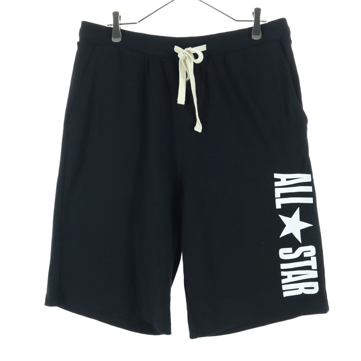 CONVERSE コンバース ロゴプリント ハーフパンツ 4L ブラック