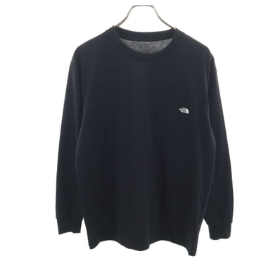美品 THE NORTH FACE ノースフェイス 長袖 Tシャツ L ブラック NT82130X アウトドア ロンT ポケT