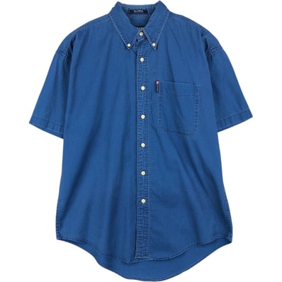 古着 ラルフローレン Ralph Lauren CHAPS チャップス 半袖 ボタンダウンシャツ メンズM相当/eaa655847