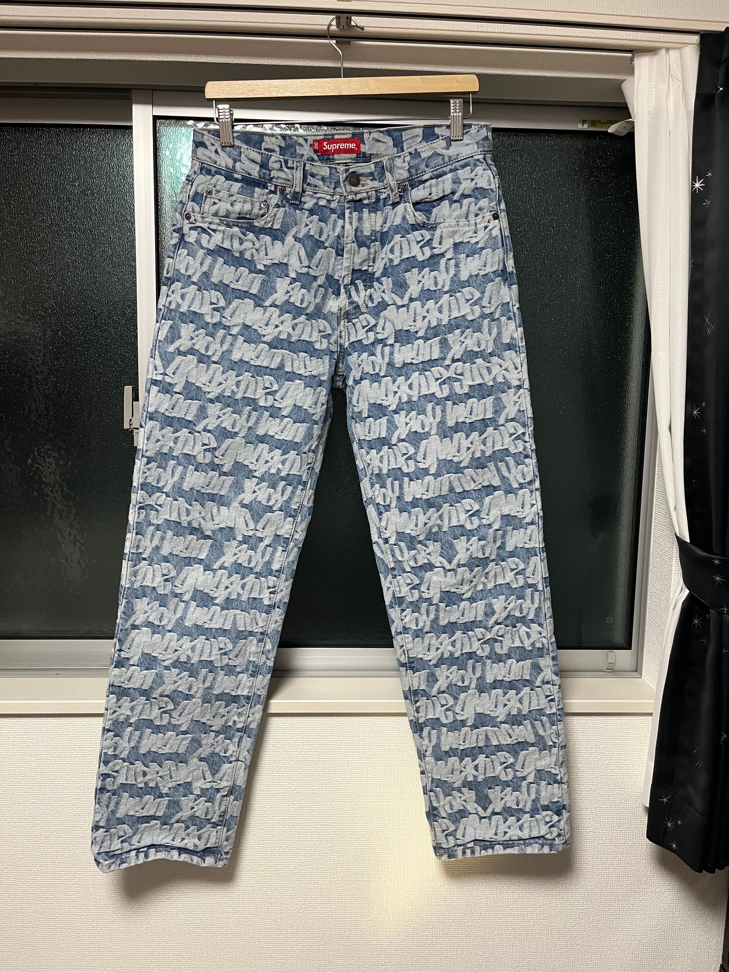 Supreme Fat Tip Jacquard Regular Jean "Blue"