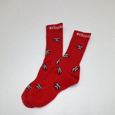 Chrome Hearts クロムハーツ チョンパー ソックス 靴下 赤 レッド Lサイズ