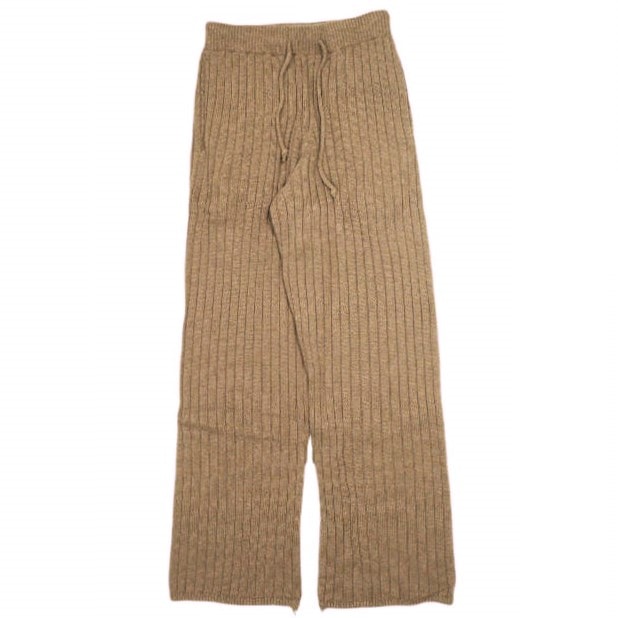 新品 ATON エイトン 日本製 CASHMERE WOOL WIDE EASY PANTS カシミヤウールワイドイージーパンツ PRAGIW0915 02(M) BROWN ボトムス g23069
