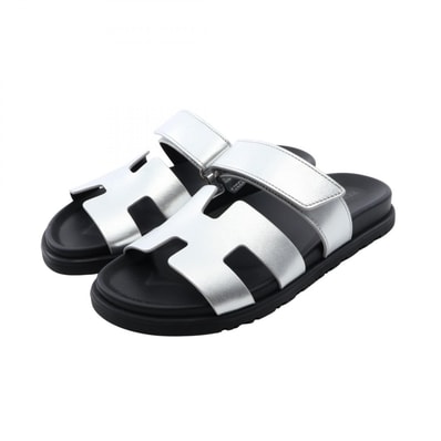 エルメス HERMES シプレ サンダル 靴 レザー レディース シルバー系 【中古】