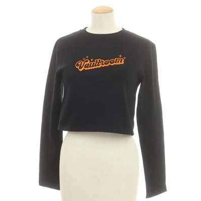 【中古】【未使用】ボルトルーム vaultroom SPARKLE LOGO クルーネック クロップド 長袖Tシャツ ブラック【サイズONE】【レディース】