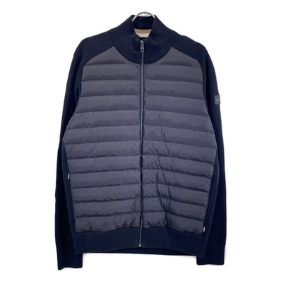 ボス 50467702 ブラック レギュラーフィット パッド入りニット ブルゾン XL