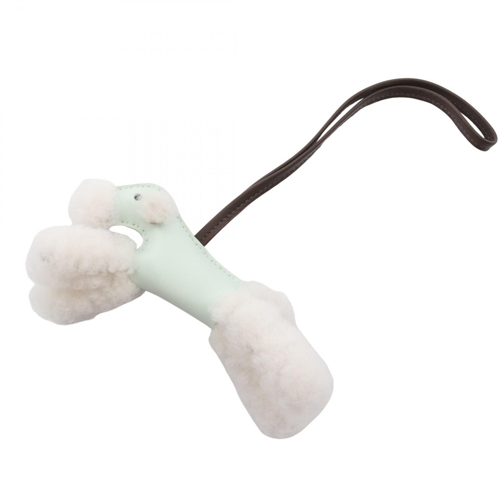 エルメス HERMES バディチャーム チャーム アクセサリー ムートン アニョーミロ アニョーミロ ホワイト K刻印(2025年製造) レディース グリーン系 / ホワイト系 / ブラウン系/ヴェールペパーミント/ ショコラ 【中古】