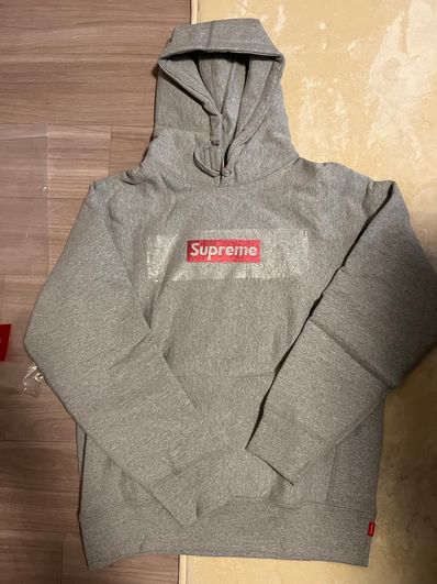 Supreme / Swarovski® Box Logo Hooded Sweeatshirt "Grey"