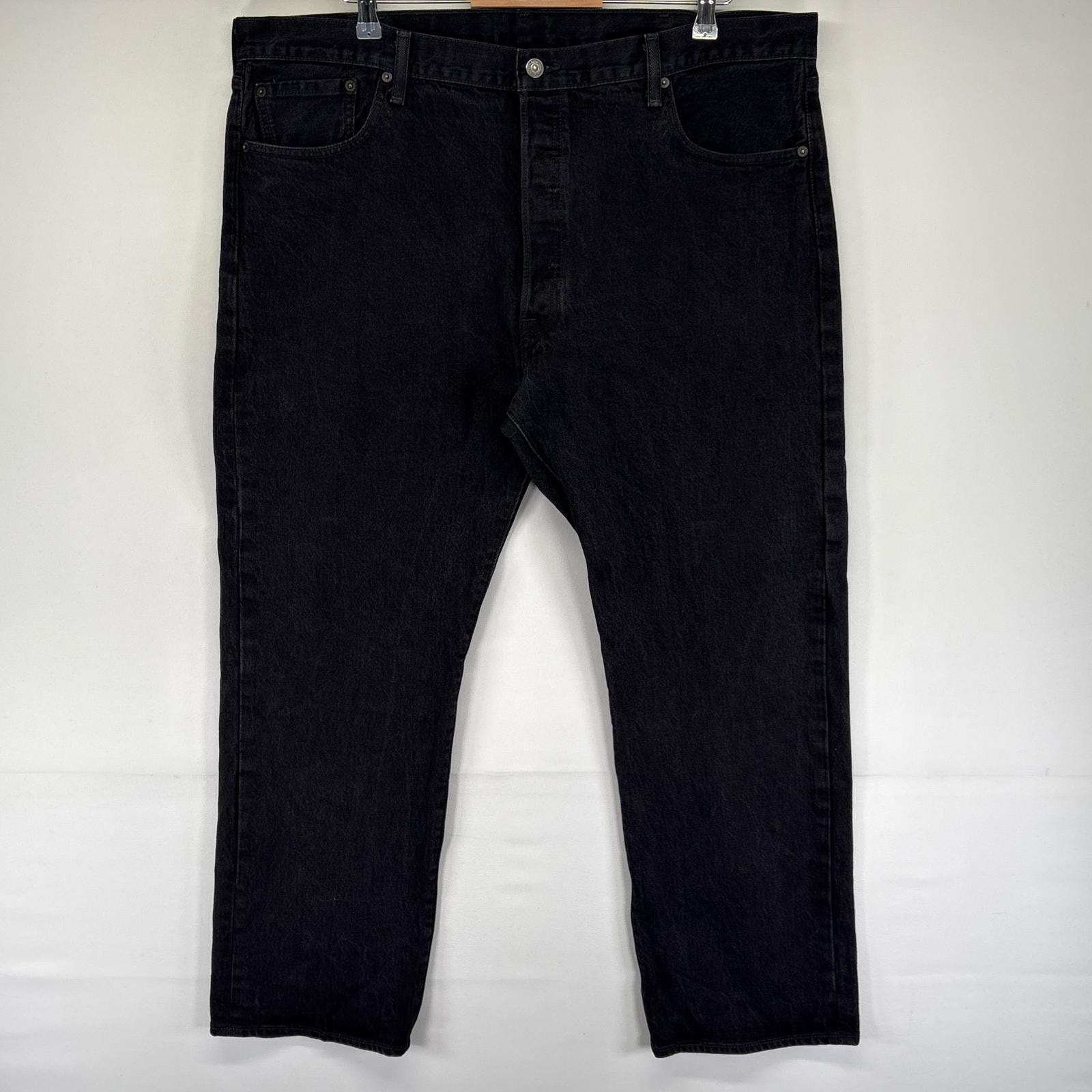 古着 リーバイス Levi's デニム パンツ 501 ストレート ボタンフライ ジーンズ ジーパン ワンポイント W42 L30  ブラック系 メンズ
