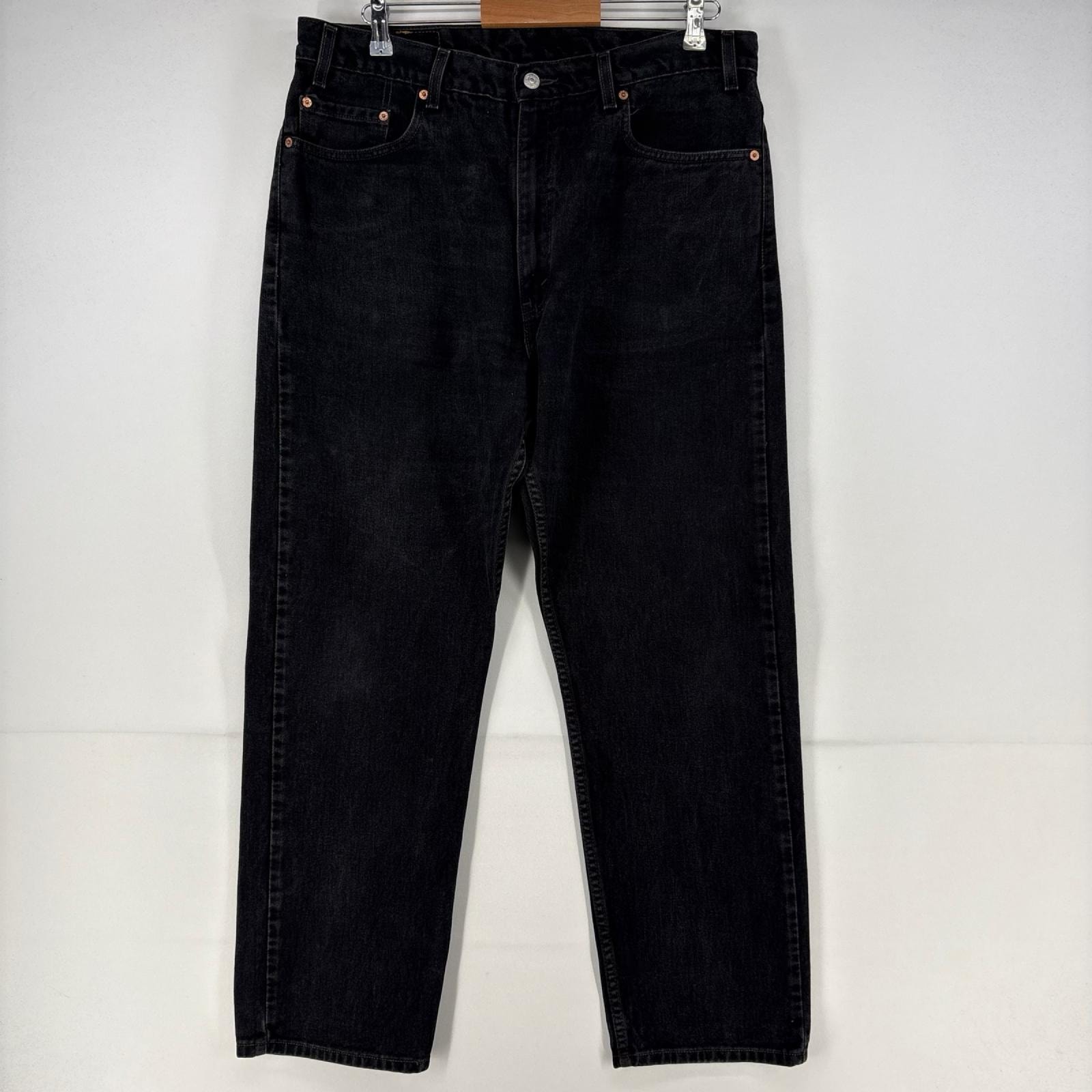 古着 00’s/00年代 リーバイス Levi's デニム パンツ 5ポケット 505 ブラックデニム ストレート ジップ w38 L32  ブラック メンズ