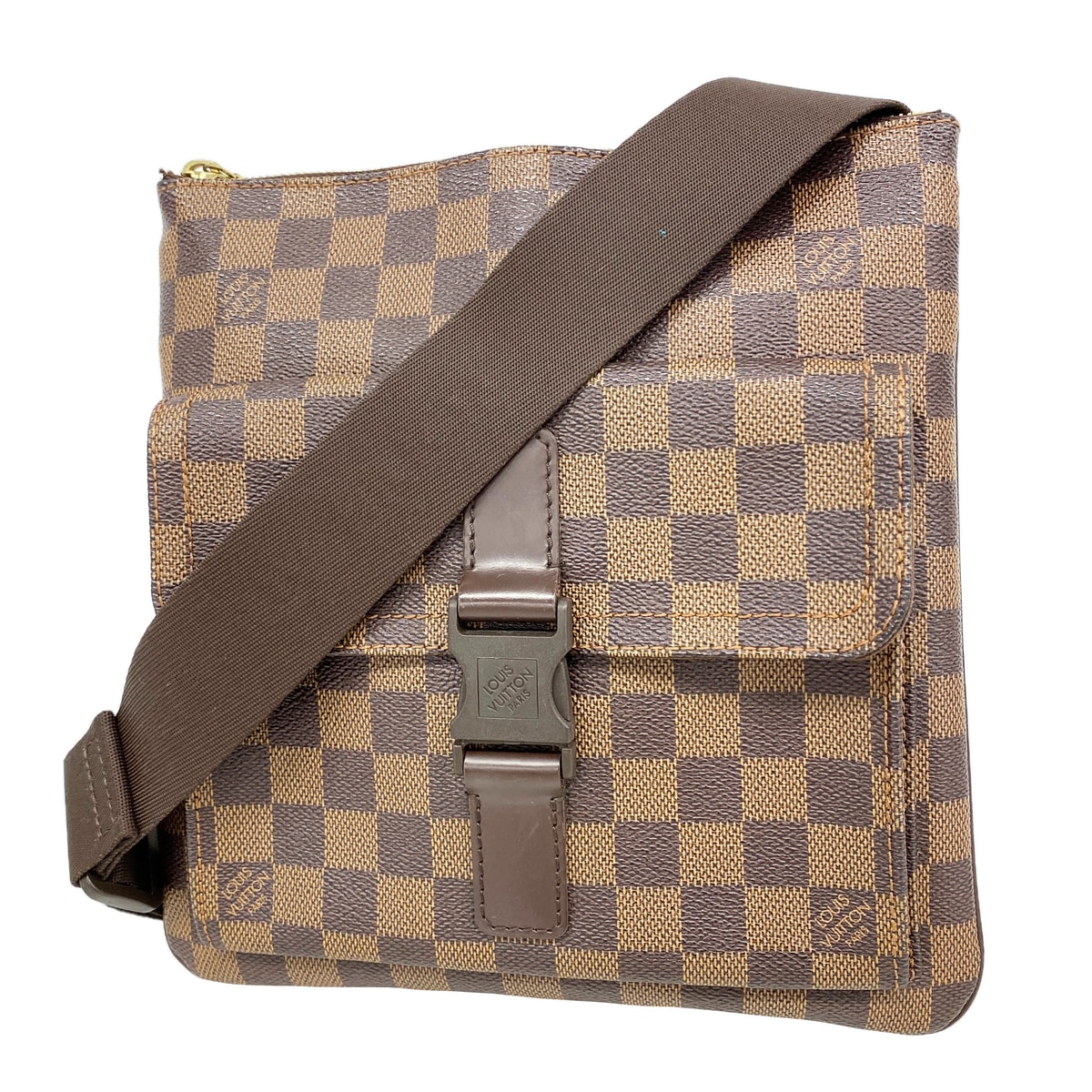 【6hf6403】ルイヴィトン ショルダーバッグ ダミエ ポシェットメルヴィール N51127 エベヌ【中古】メンズ