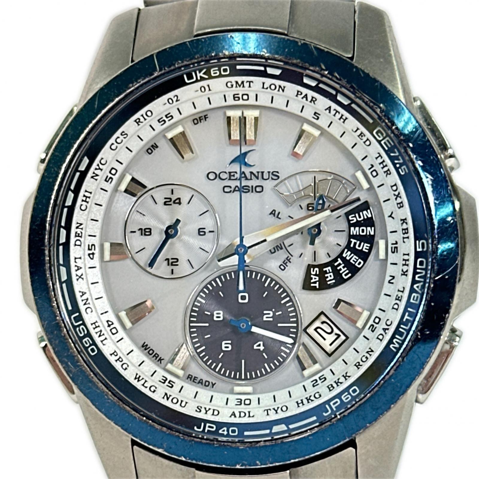 SEIKO セイコー OCW-M700 腕時計 ソーラー 電波 オシアナス OCEANUS シルバー ブルー/チタニウム 時計 ファッション ファッション小物 アクセサリー メンズ