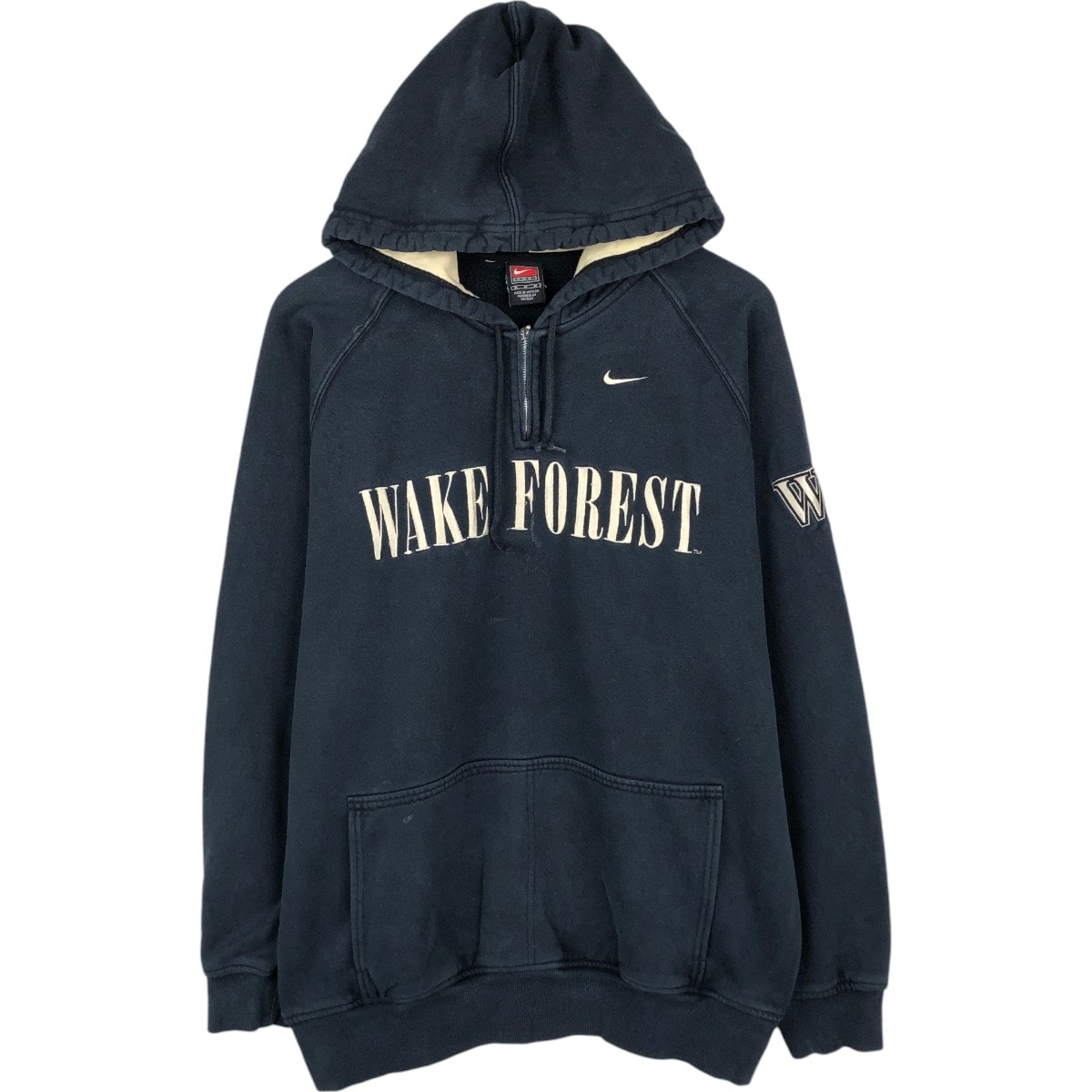 古着 00年代 ナイキ NIKE TEAM カレッジ スウェットハーフジップパーカー メンズM相当/eaa670342